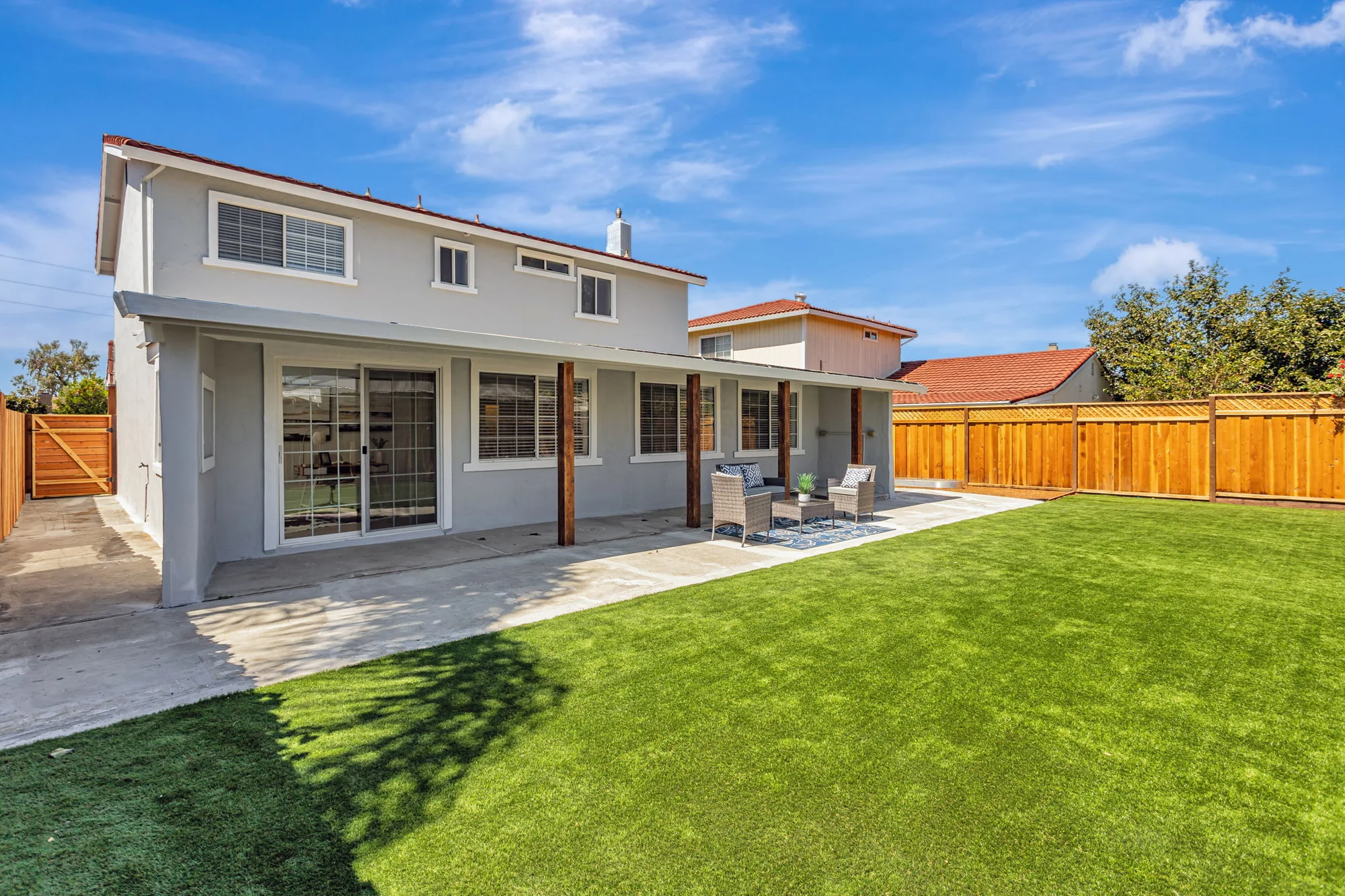 backyard after renovation