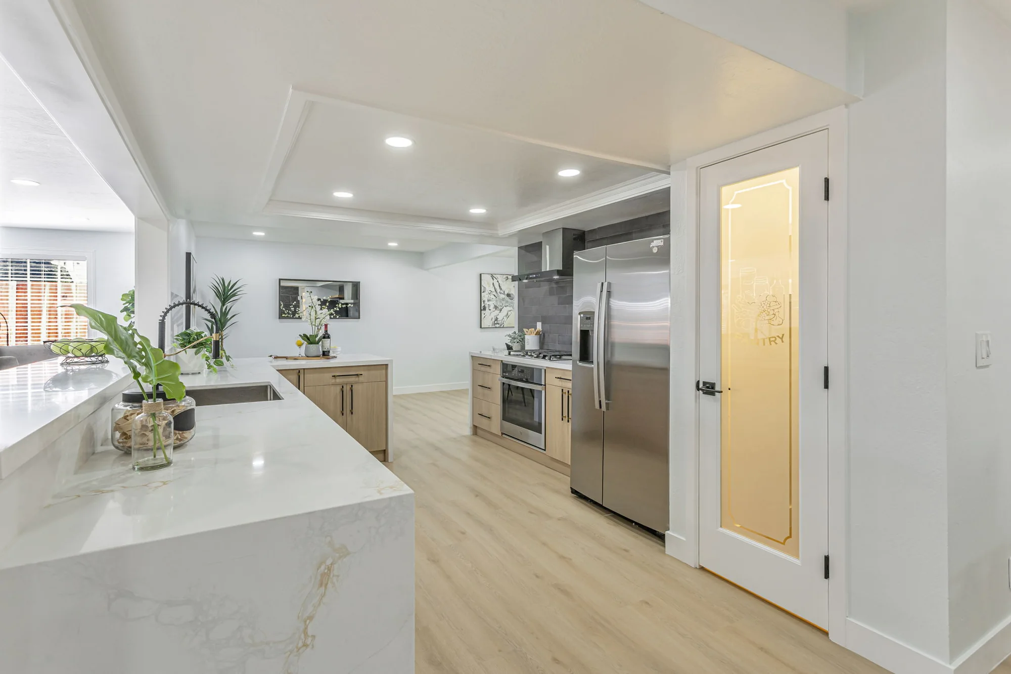 open kitchen after renovation